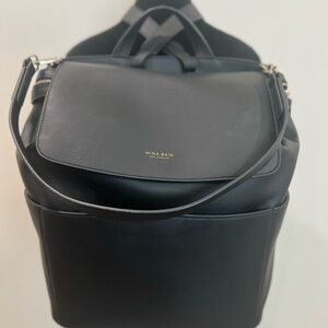 Mina Baie Los Angeles- Kinney Full Backpack (Vegan) Black/Gold
